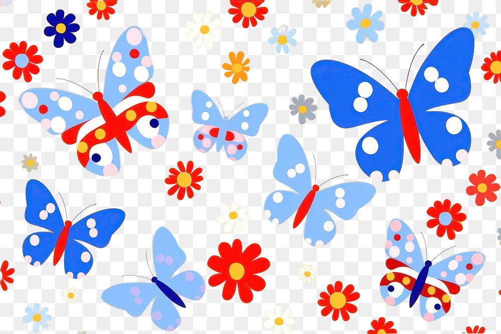 PNG Abstract butterflies backgrounds outdoors pattern. AI generated Image by rawpixel.