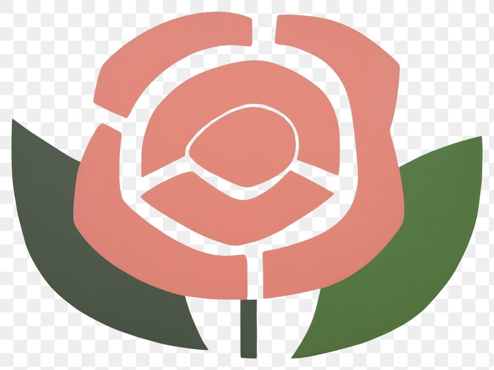 PNG Abstract rose flower plant logo. AI generated Image by rawpixel.