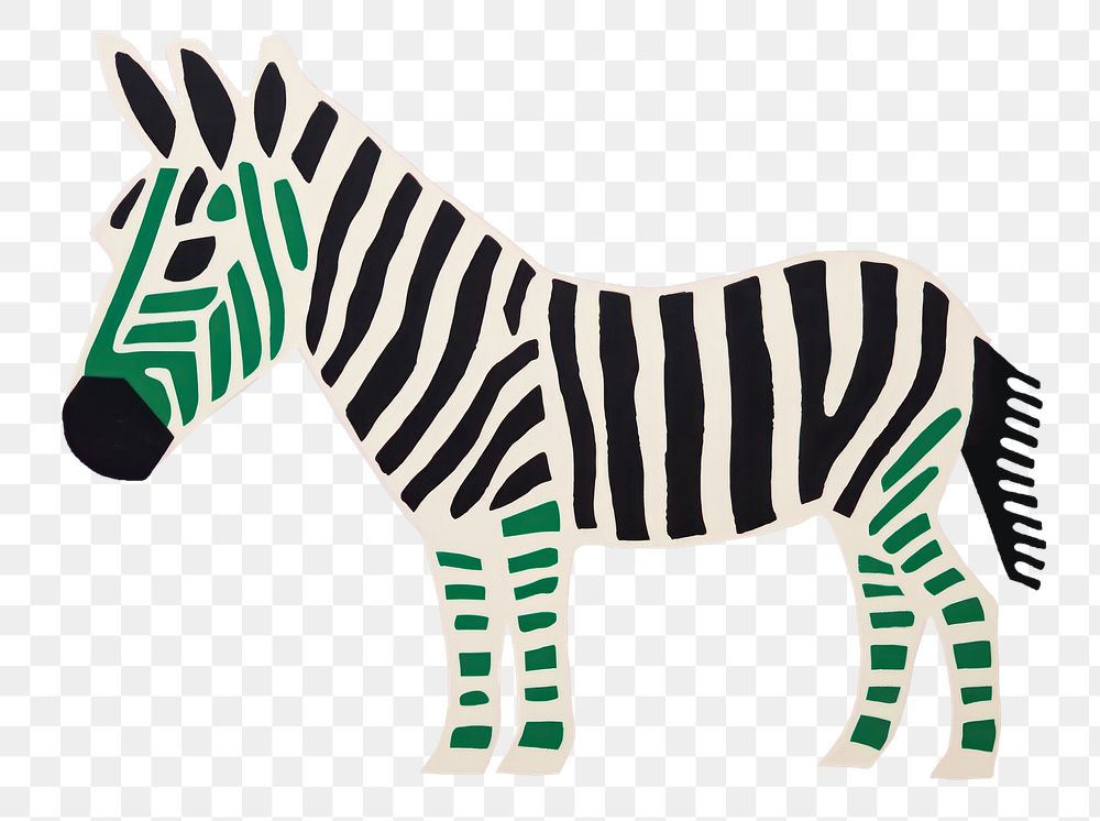 PNG Abstract zebra animal mammal representation. AI generated Image by rawpixel.