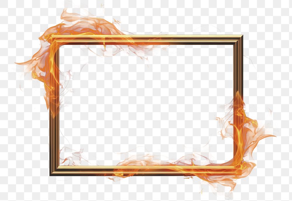 PNG Fire fire frame illuminated. AI generated Image by rawpixel.