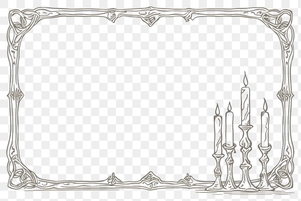 PNG  Candle frame backgrounds text architecture. AI generated Image by rawpixel.
