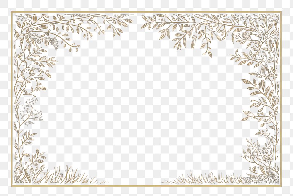 PNG  Frame with nature backgrounds pattern art. AI generated Image by rawpixel.