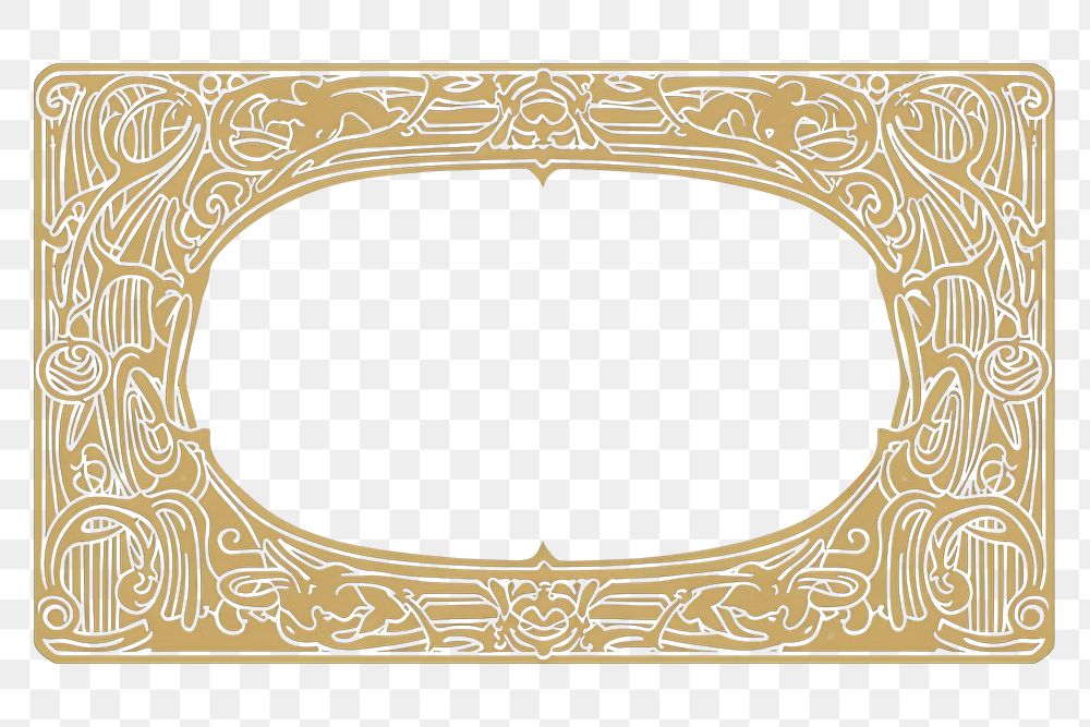 PNG  Music frame backgrounds gold rectangle. AI generated Image by rawpixel.