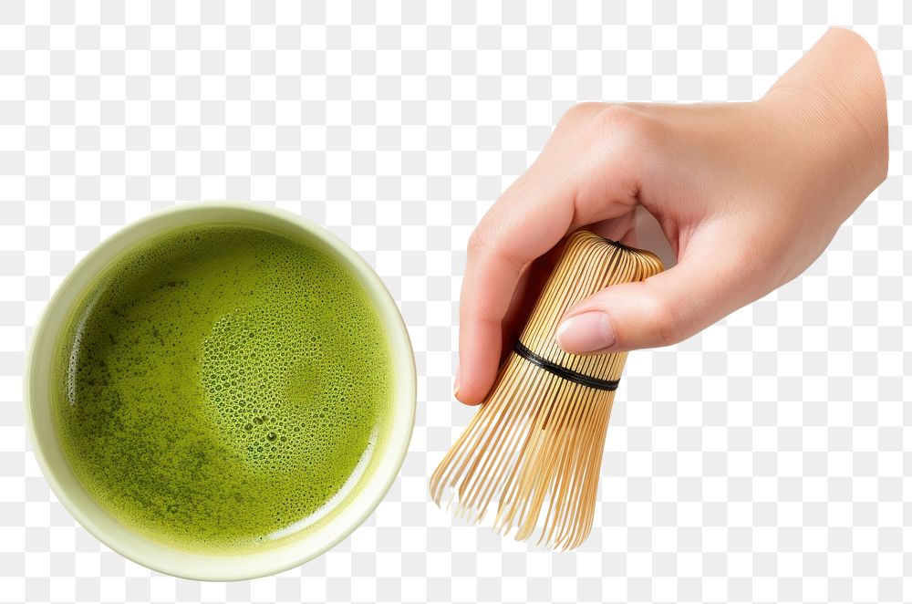 PNG Matcha drink brush hand. AI generated Image by rawpixel.