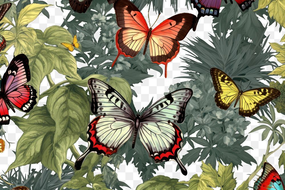 PNG Butterflies butterfly pattern animal. AI generated Image by rawpixel.