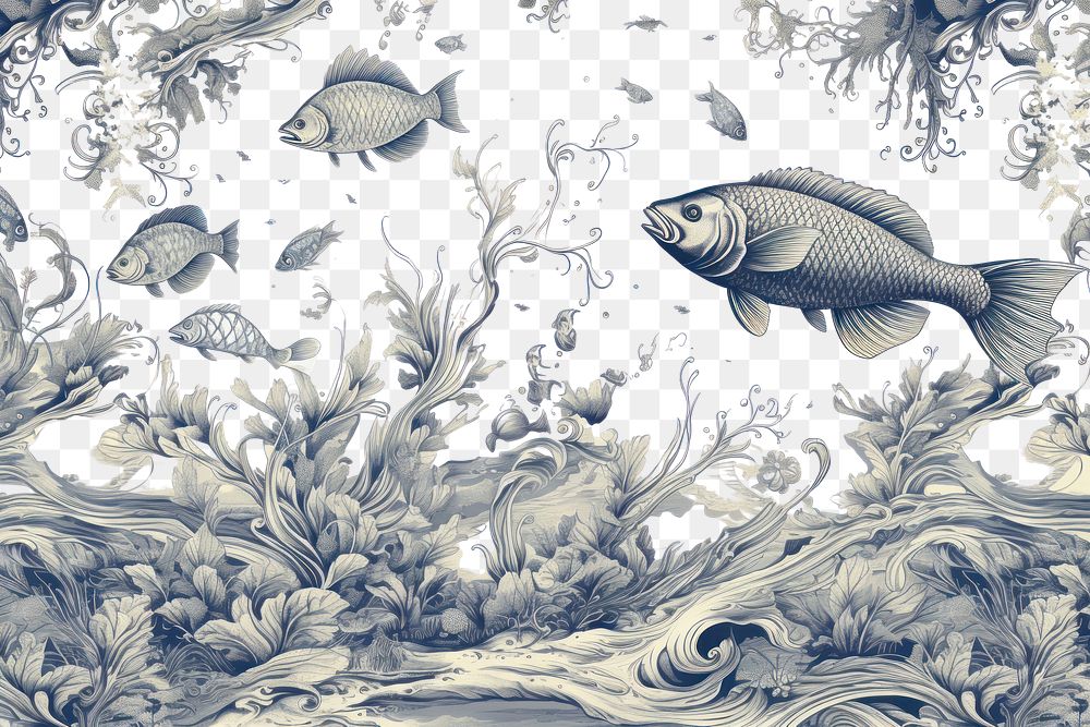 PNG Fish drawing animal sketch. AI generated Image by rawpixel.