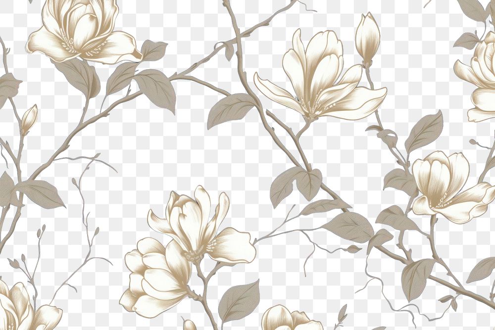 PNG Magnolia wallpaper pattern flower