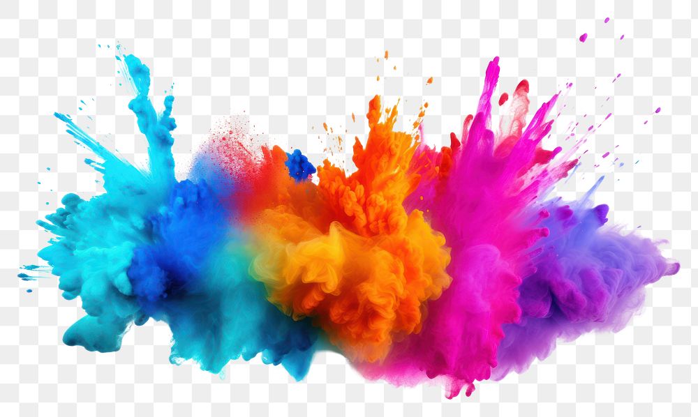 PNG  Colorful rainbow backgrounds paint holi. AI generated Image by rawpixel.