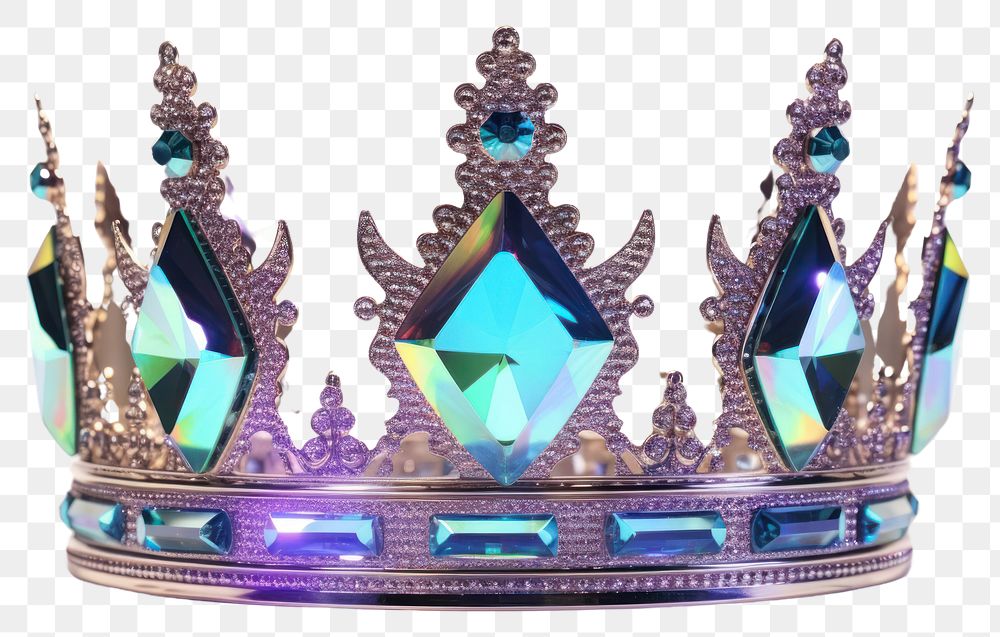 PNG Holographic king crown jewelry accessories headpiece. AI generated Image by rawpixel.