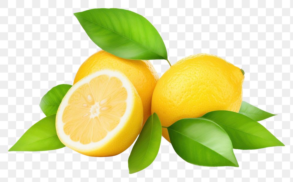 PNG  Lemon citrus fruit grapefruit plant green. AI generated Image by rawpixel.