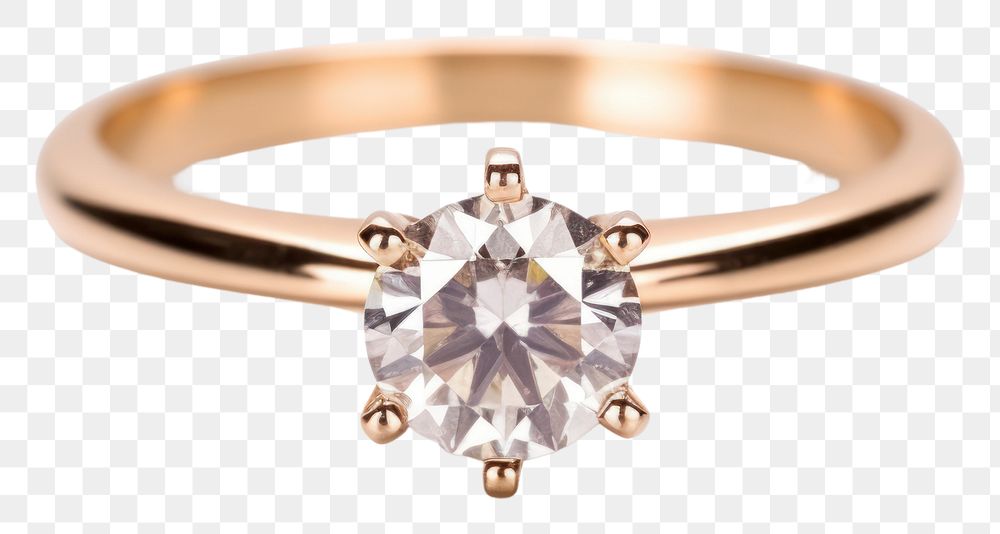 PNG  Golden Ring in a Box with a Diamond diamond ring gemstone. AI generated Image by rawpixel.