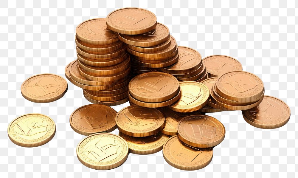 PNG  Coins money investment abundance. AI generated Image by rawpixel.