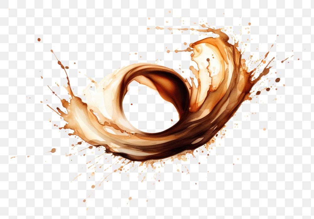 PNG Coffee splashing white background splattered chocolate. AI generated Image by rawpixel.