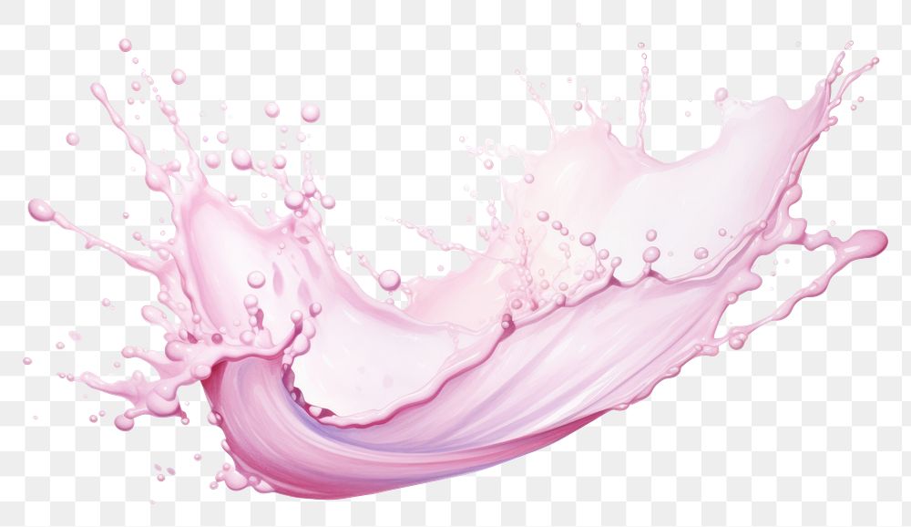 PNG Pink milk splashing backgrounds white background refreshment. AI generated Image by rawpixel.