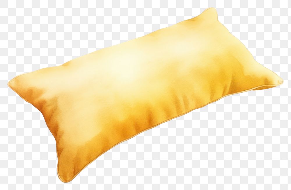 PNG Dark yellow pillow cushion white background simplicity. AI generated Image by rawpixel.