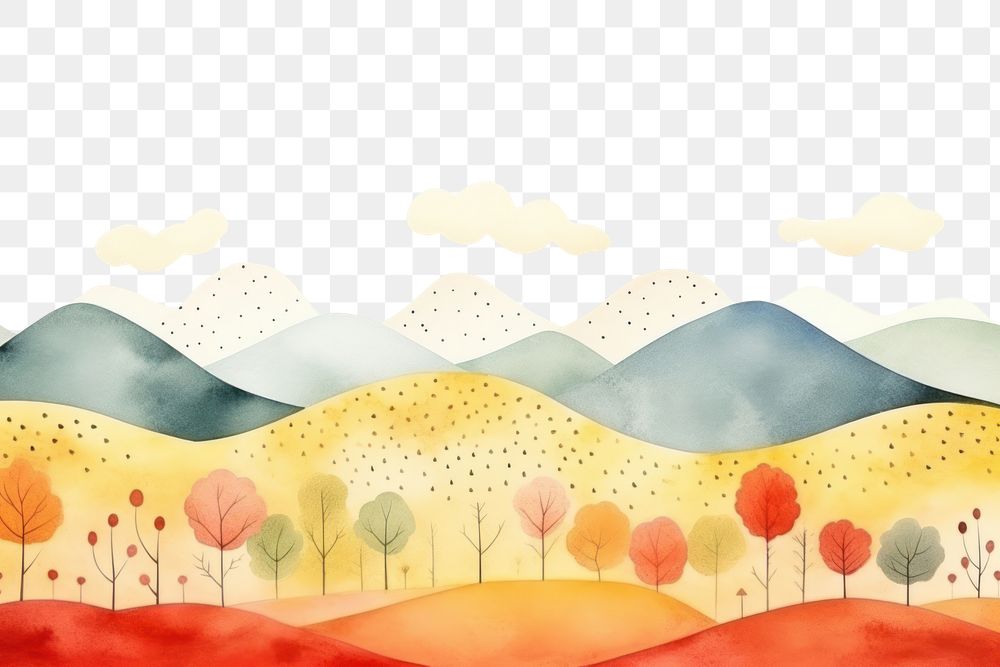 PNG  Hills backgrounds outdoors cartoon. AI generated Image by rawpixel.
