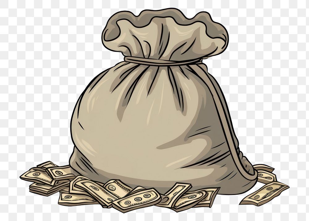 PNG  Bag of money sack investment currency. AI generated Image by rawpixel.