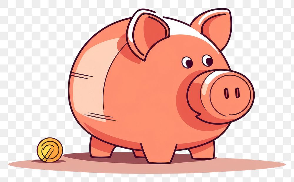 PNG  Piggy bank mammal investment bankruptcy. AI generated Image by rawpixel.