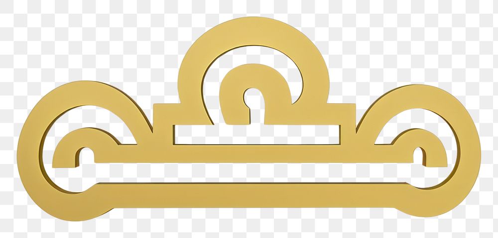 PNG Chinese cloud icon symbol gold logo. AI generated Image by rawpixel.