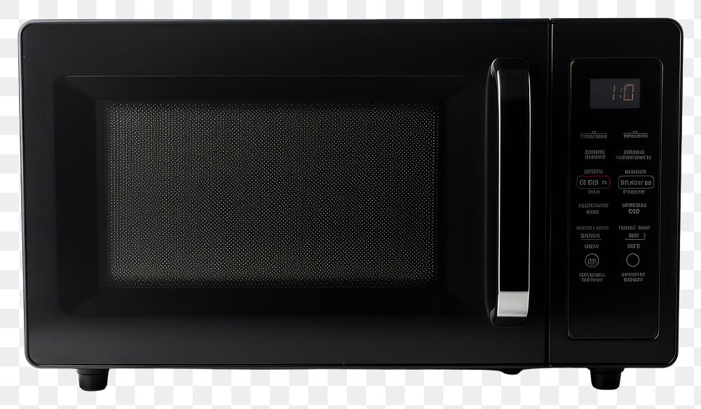 PNG Modern black microwave oven appliance white background technology. AI generated Image by rawpixel.