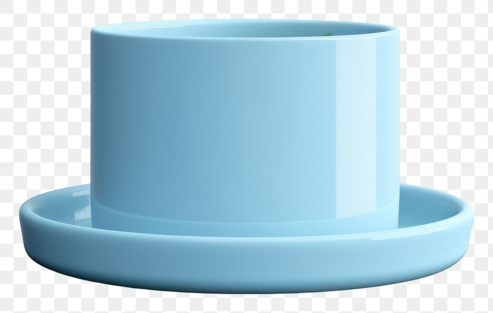 PNG  Single light blue pot with saucer porcelain cup mug. AI generated Image by rawpixel.