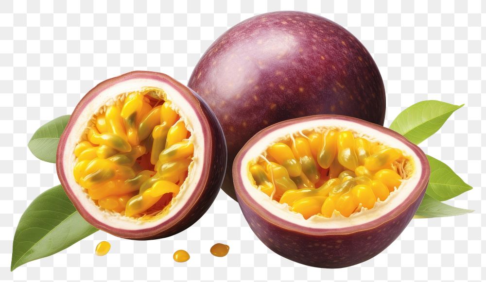 PNG Passionfruits plant food white background. AI generated Image by rawpixel.