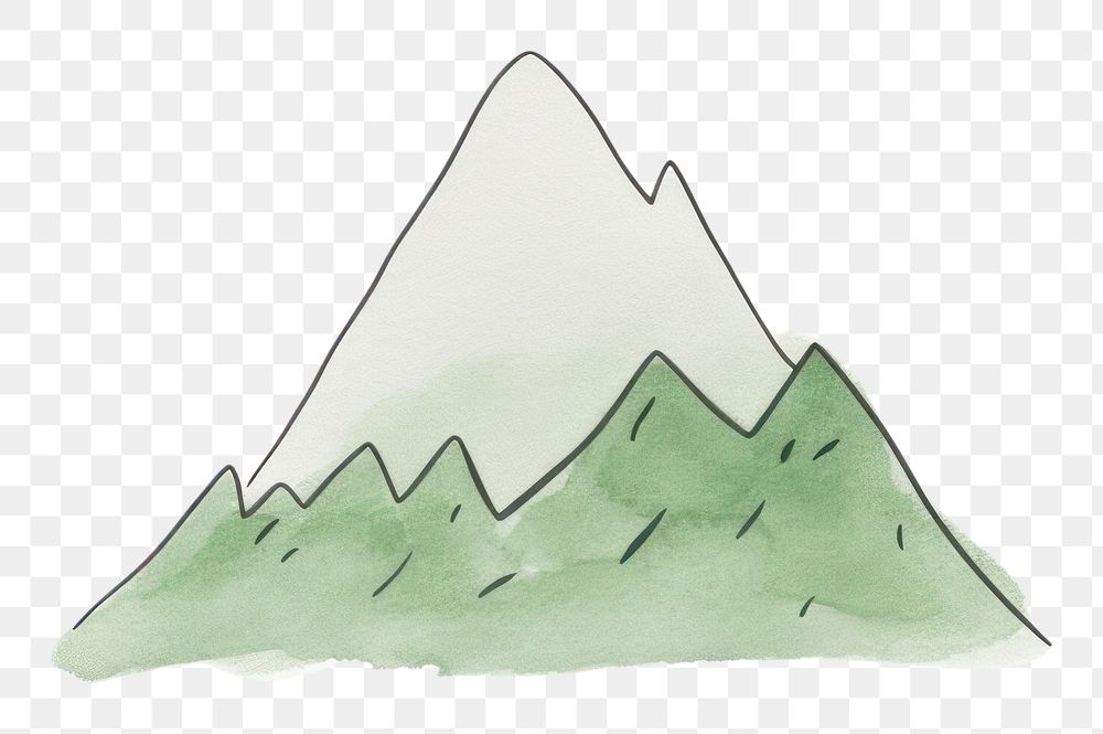 PNG Mountain white background tranquility landscape. AI generated Image by rawpixel.