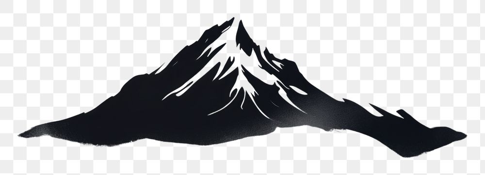 PNG Moutain on paint brush stroke mountain nature white. 