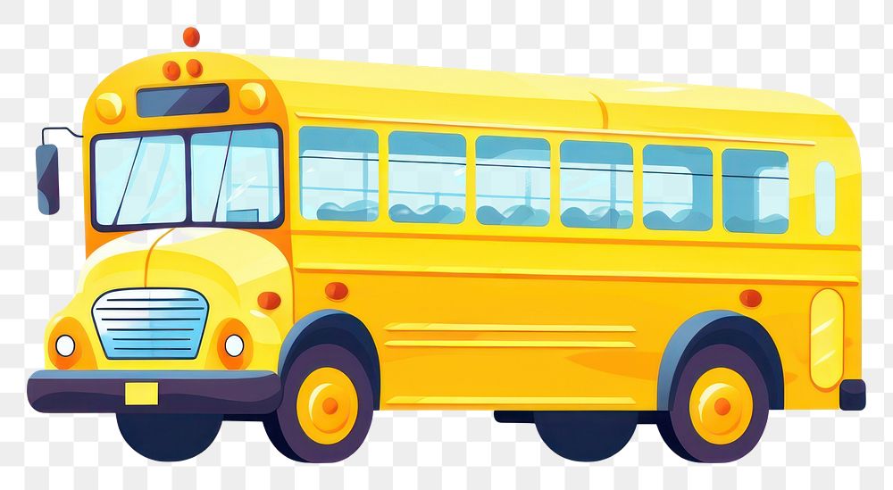 PNG School bus vehicle white background transportation. AI generated Image by rawpixel.