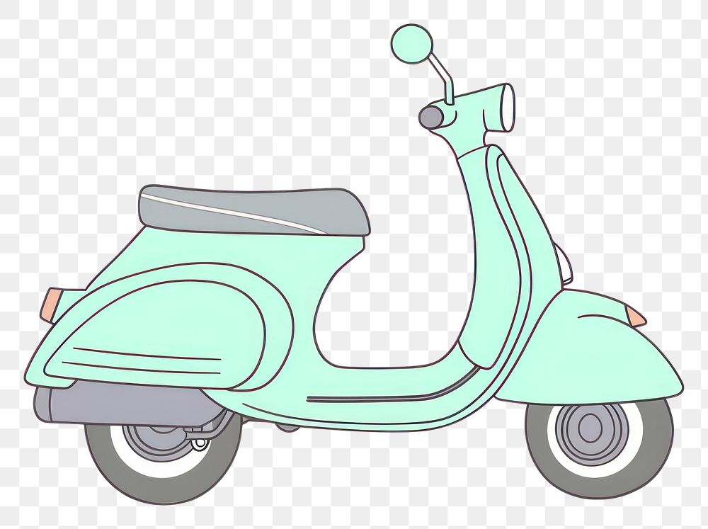 PNG Scooter motorcycle vehicle cartoon. AI generated Image by rawpixel.