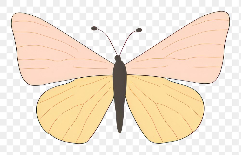 PNG Butterfly cartoon insect animal. AI generated Image by rawpixel.