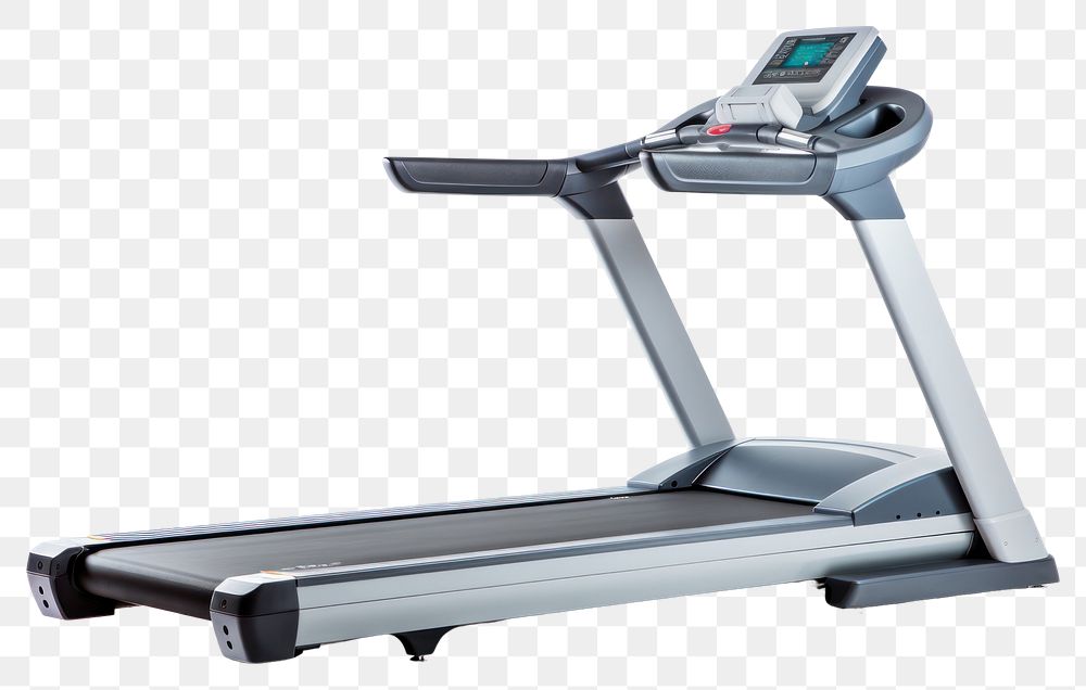 PNG Professional treadmill white background technology exercising. AI generated Image by rawpixel.