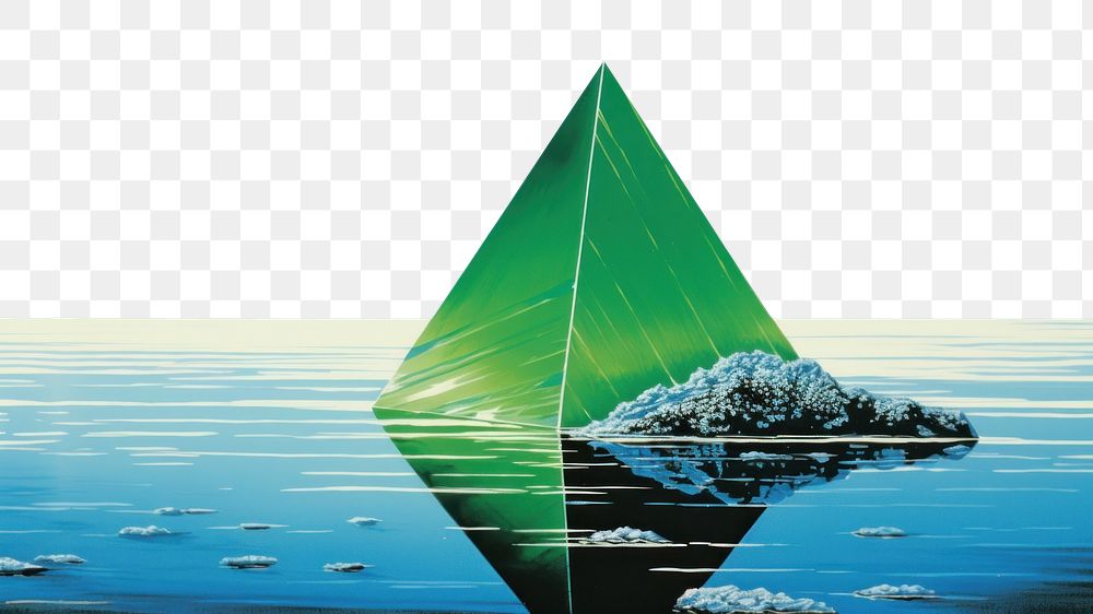 PNG Crystal green blue ocean sailboat outdoors vehicle. AI generated Image by rawpixel.