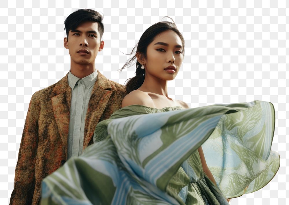 PNG Thai man and woman portrait outdoors fashion. AI generated Image by rawpixel.