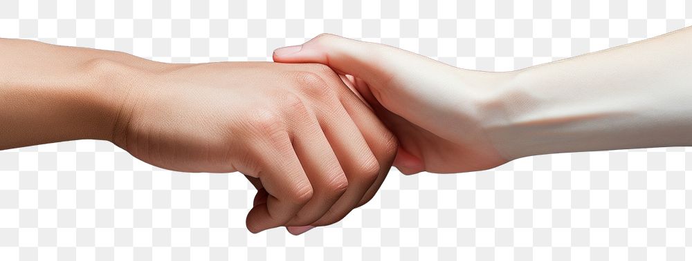 PNG  Hands reaching to each other togetherness handshake agreement. AI generated Image by rawpixel.