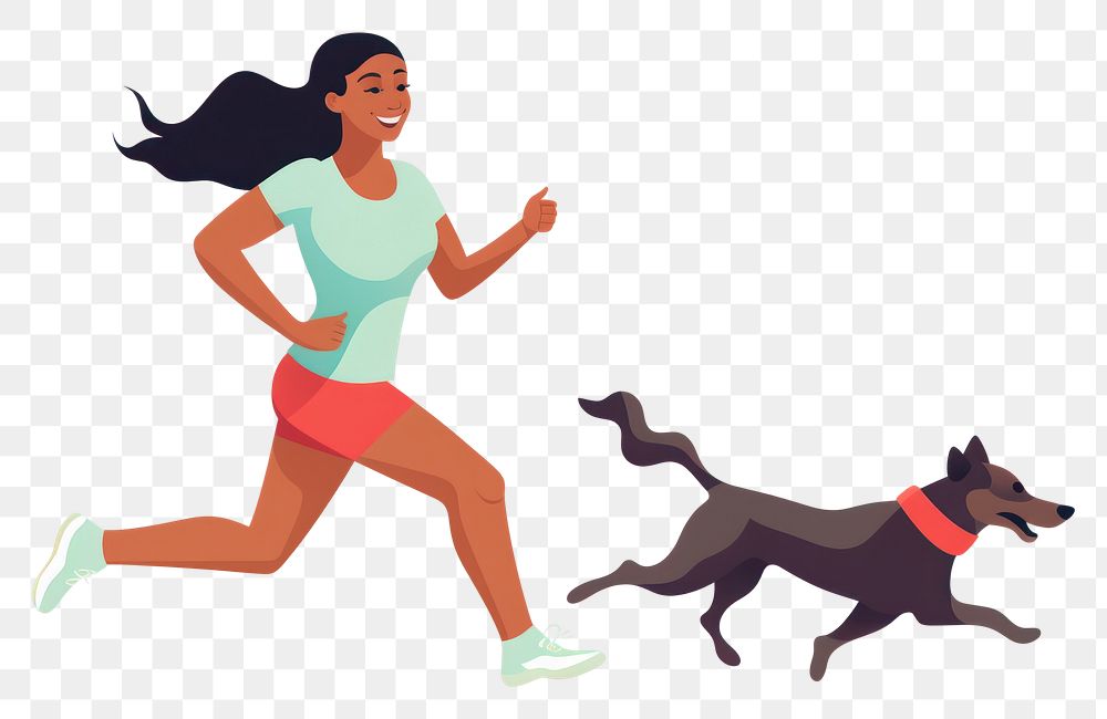 PNG Running dog jogging mammal. AI generated Image by rawpixel.