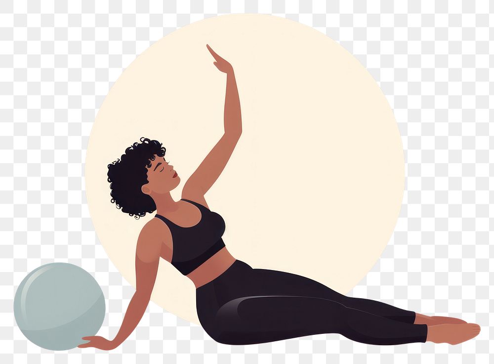 PNG Pilates sports adult woman. AI generated Image by rawpixel.