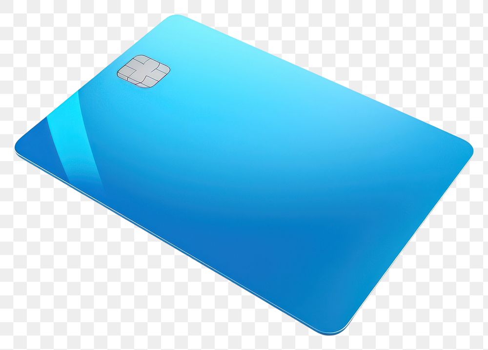 PNG Blue credit card white background electronics relaxation. AI generated Image by rawpixel.