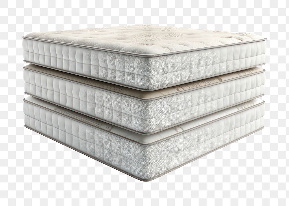 PNG Four mattress stack of white on top of white white background architecture relaxation. AI generated Image by rawpixel.