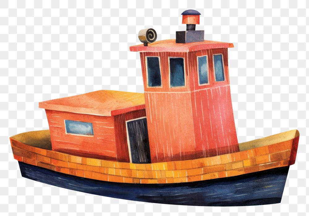 PNG Tug boat vehicle tugboat transportation. AI generated Image by rawpixel.
