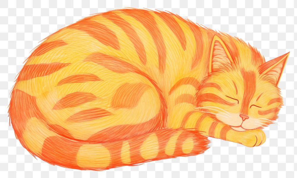 PNG Sleeping cat animal mammal pet. AI generated Image by rawpixel.