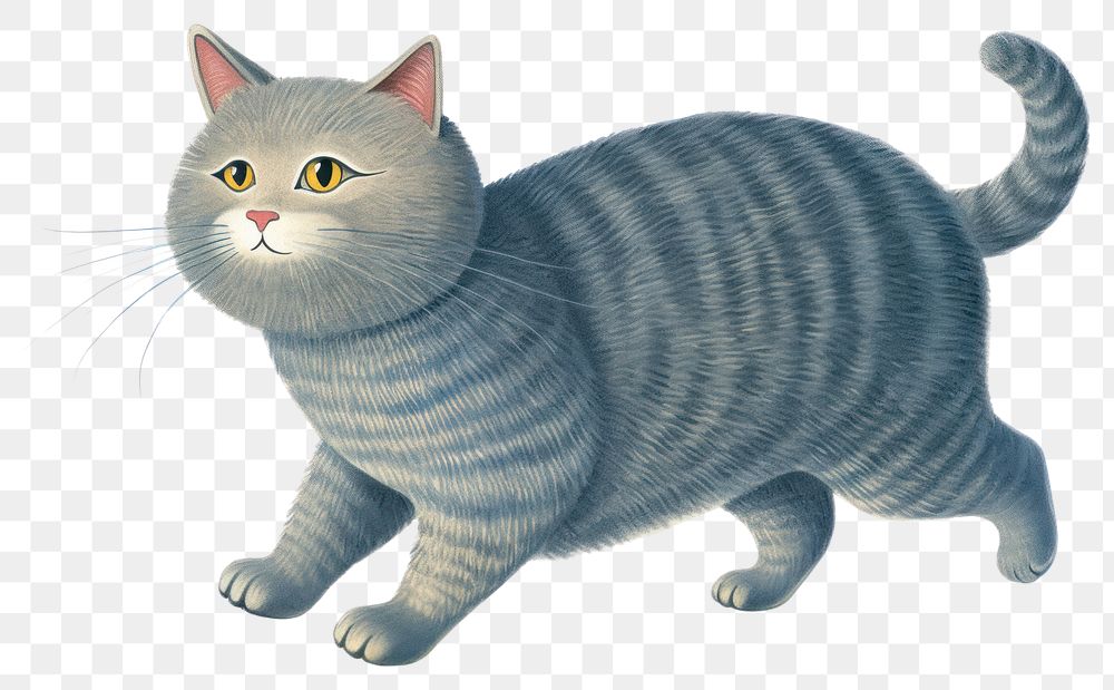 PNG Grey cat mammal animal pet. AI generated Image by rawpixel.