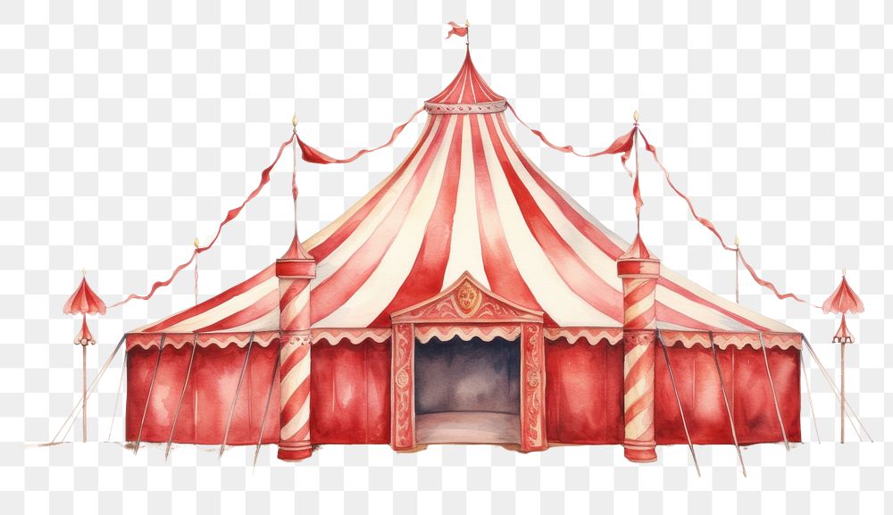 PNG  Circus red circus tent architecture recreation outdoors. AI generated Image by rawpixel.
