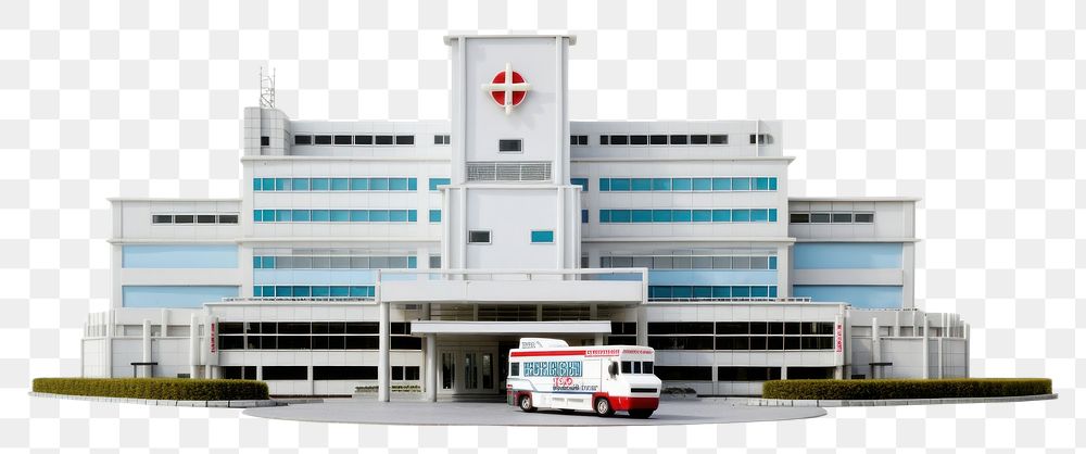 PNG Hospital architecture ambulance building. AI generated Image by rawpixel.