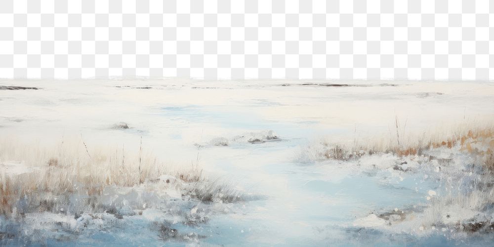 PNG  Arctic landscape painting outdoors nature. AI generated Image by rawpixel.