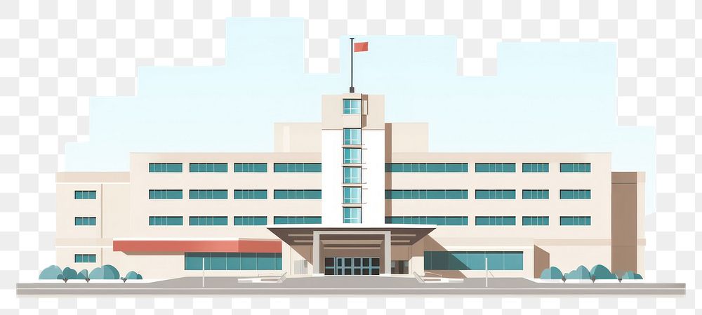 PNG Hospital architecture building city. AI generated Image by rawpixel.