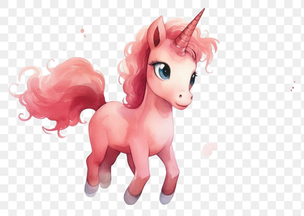 PNG Minimal pink little pony unicorn mammal animal representation. AI generated Image by rawpixel.