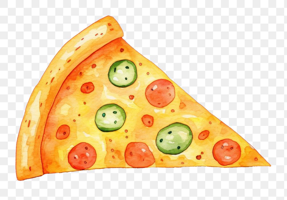PNG Minimal cute pizza food vegetable pepperoni. AI generated Image by rawpixel.