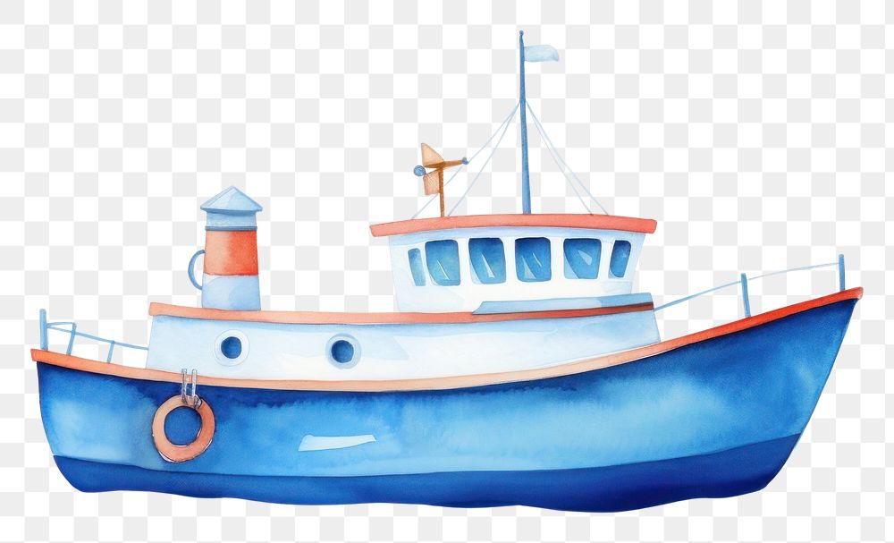 PNG Fishing boat watercraft vehicle transportation. AI generated Image by rawpixel.