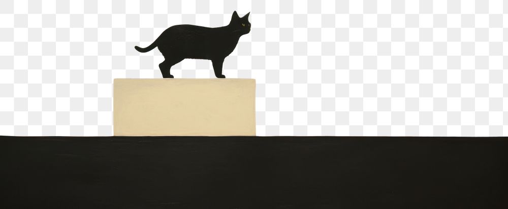 PNG  Cat jumping silhouette mammal animal. AI generated Image by rawpixel.